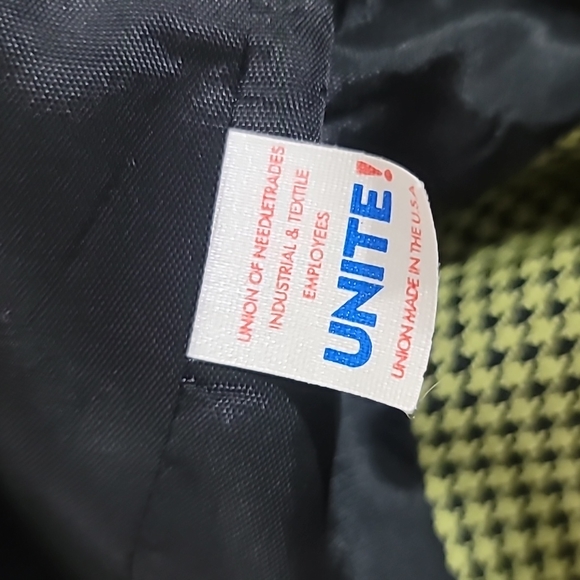 Renlyn New York Green&Black Checkered Short Long Sleeve Jacket Sz. 8 Petite - Picture 12 of 12